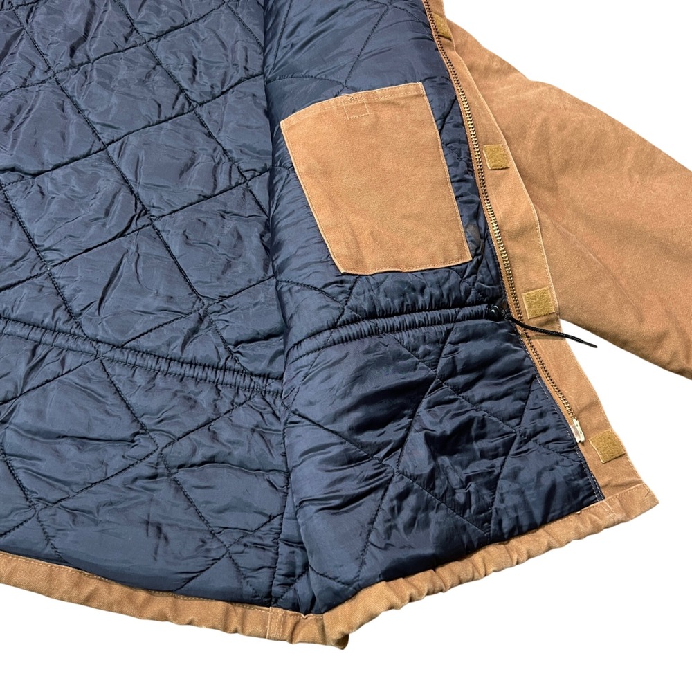 Carhartt Mens 2XL Brown Duck Chore Coat Jacket Quilted Lined Workwear - Picture 9 of 16